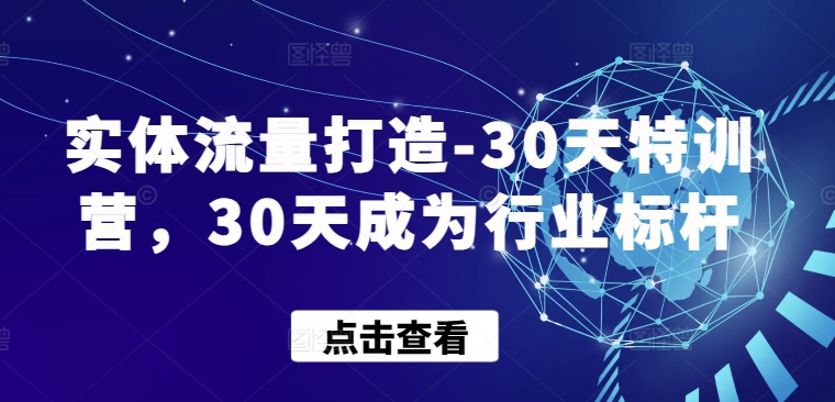 实体流量打造-30天特训营，30天成为行业标杆-读读学社