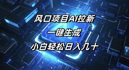 风口项目AI拉新，一键生成，小白轻松日入几十-读读学社